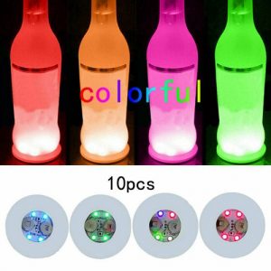 10pcs Led Coaster Light Up Drink Bottle Cup Mat Glow Club Party Bar Decor New (7)