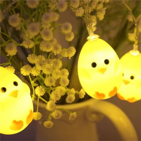 20leds Easter Eggshell Chick Light String Battery Box 3 Meters Colorful Light Led Lamp Night Light (5)